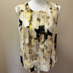 Calvin Klein Floral Sleeveless Top Size Small